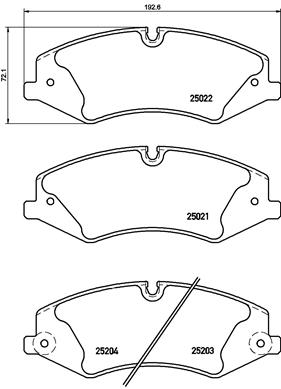 A.B.S. P 44 022 BREMBO Bremsbelagsatz, Scheibenbremse